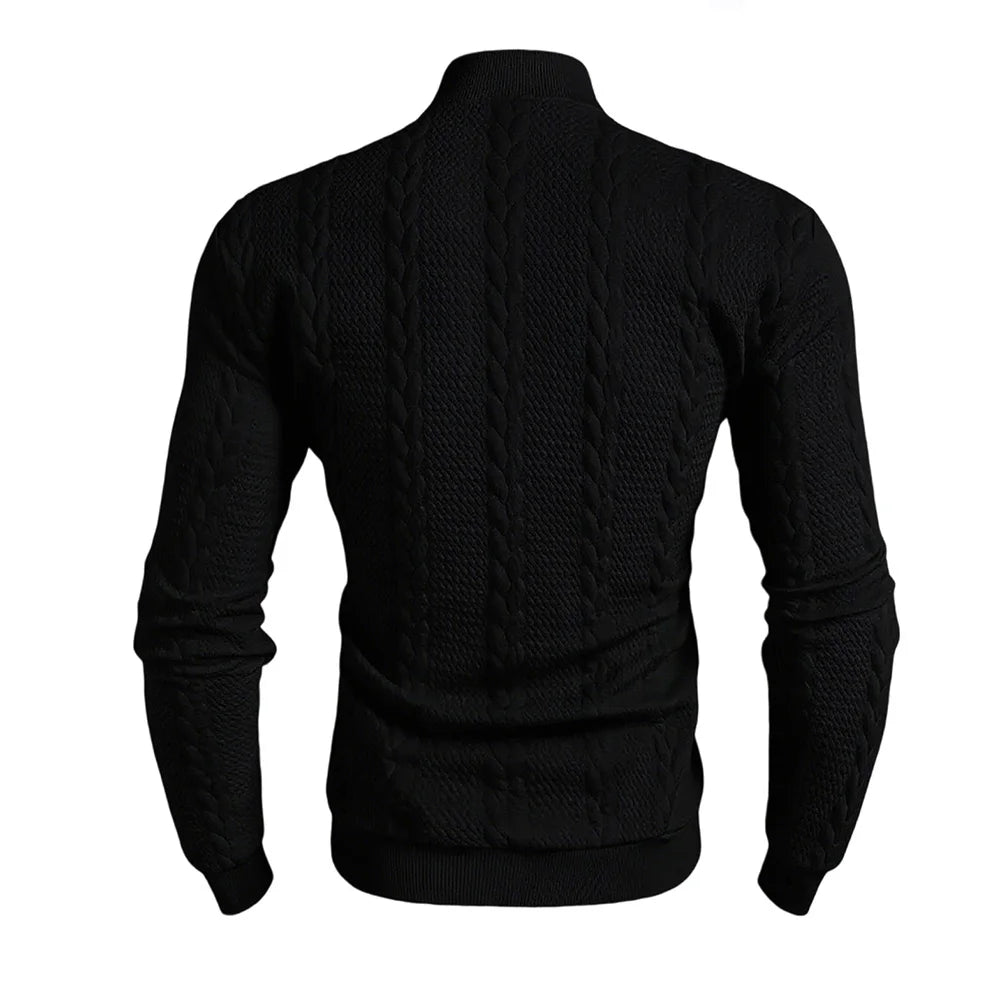 Men's Knitted High Collar Sweater