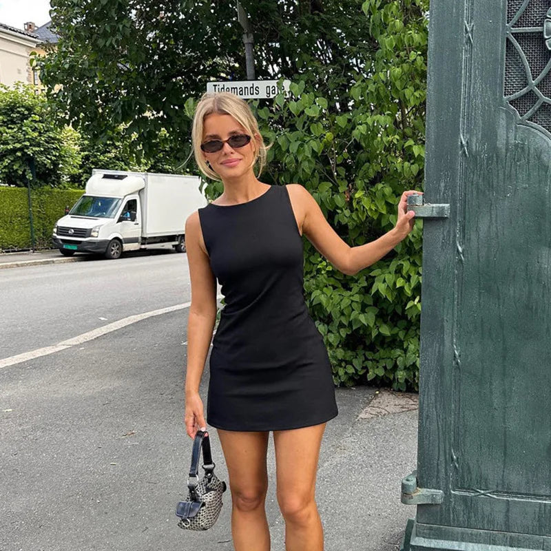 Dress Sleeveless Knit Slim