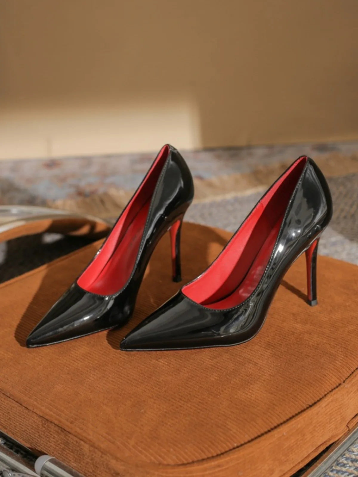 Black Red Sole High Heels