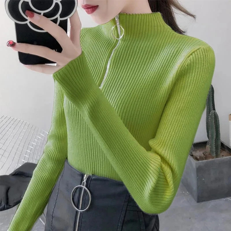 Knitted Women Zipper
