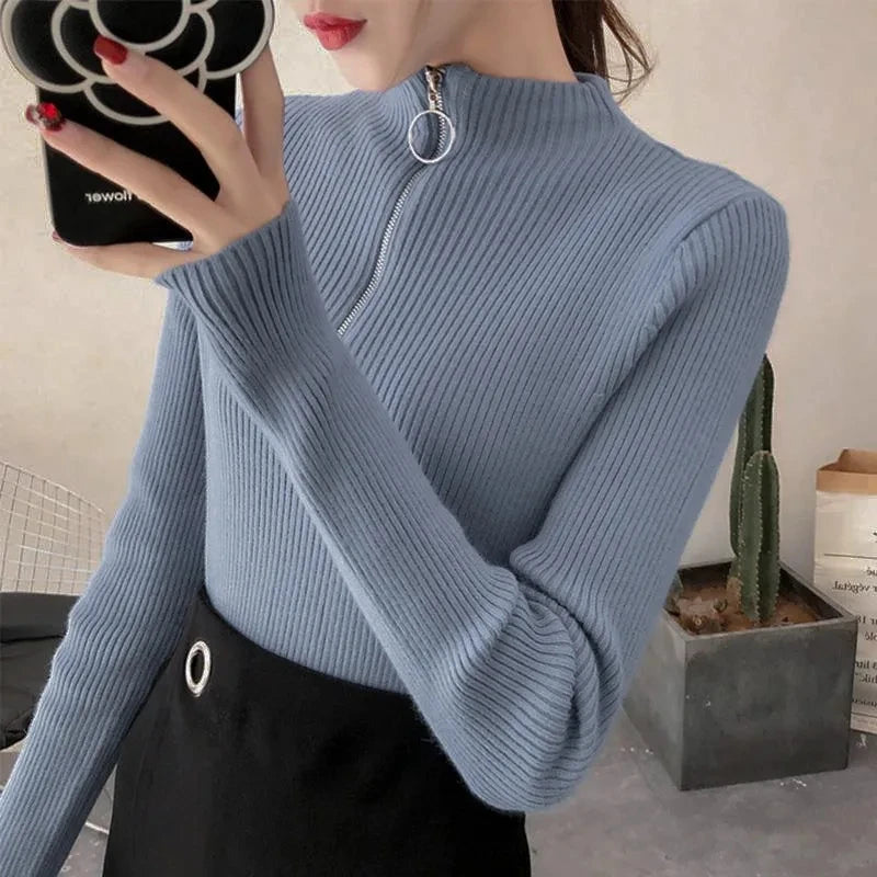 Knitted Women Zipper