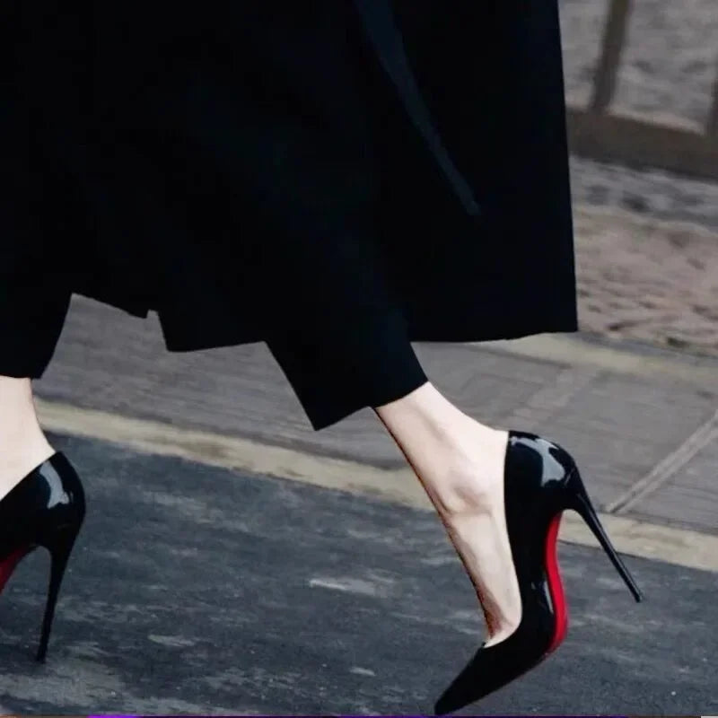 Black Red Sole High Heels
