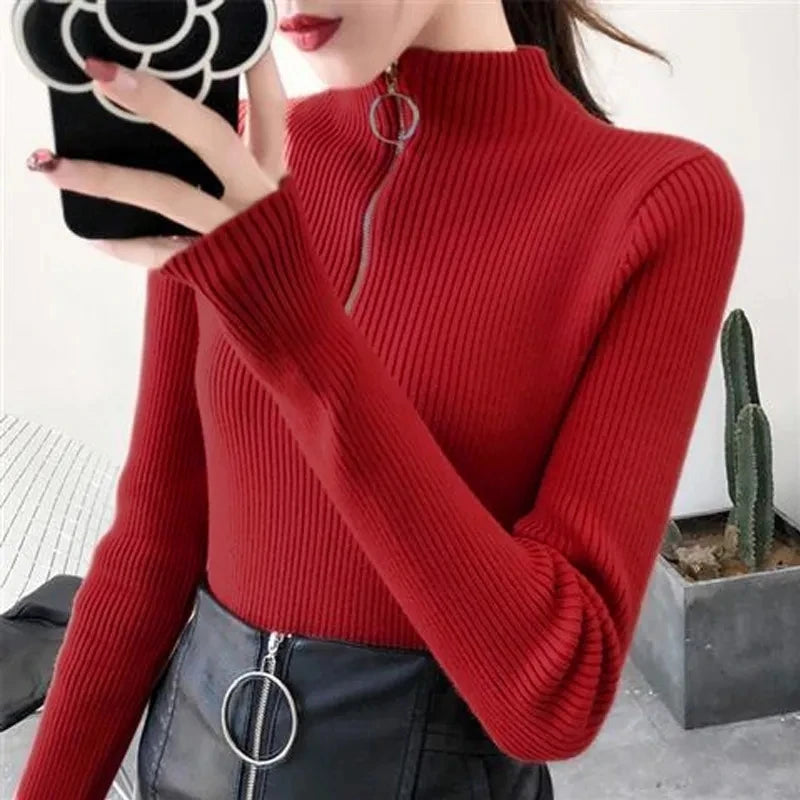Knitted Women Zipper