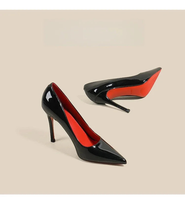 Black Red Sole High Heels