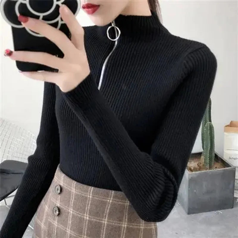 Knitted Women Zipper