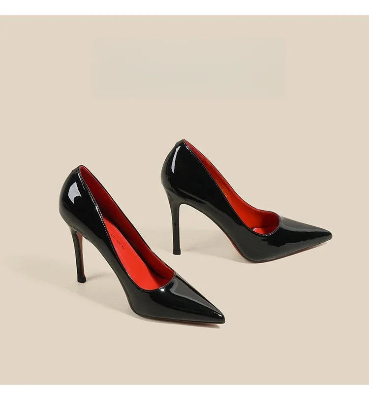 Black Red Sole High Heels