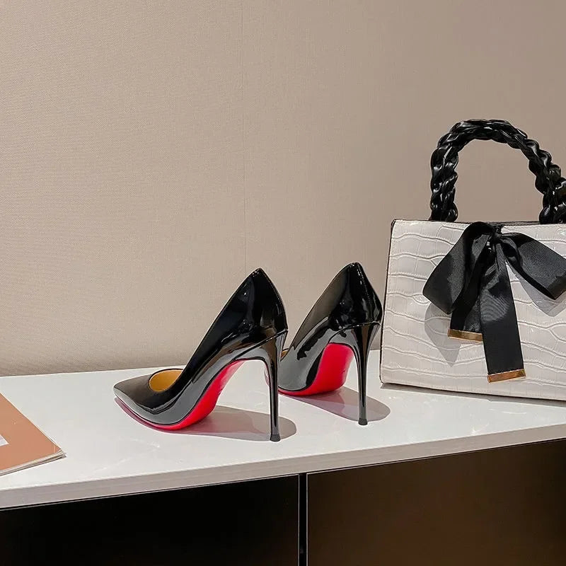 Black Red Sole High Heels